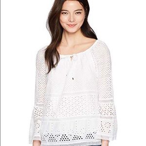 Ralph Lauren White Floral Top